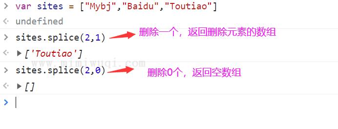 JavaScript splice() 方法 1