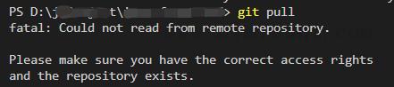 解决git pull时报fatal:Could not read from remote repository错误 1