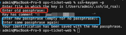 解决Enter passphrase for key ‘/Users/admin/.ssh/id_rsa‘问题 3