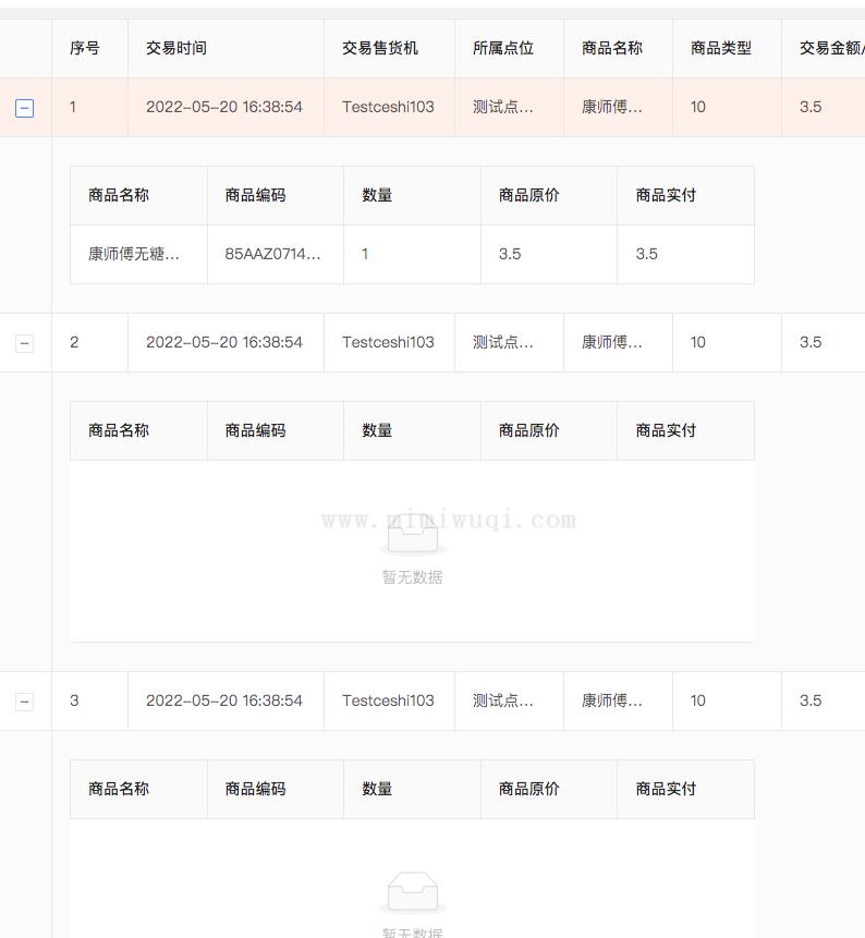 vue antd UI table表格实现展开单行与展开多行共存 1